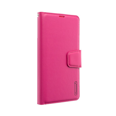 iPhone 16 Pro Max Compatible Case Cover With PU Flip Leather Wallet - HotPink